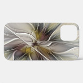 フローラル・フラクタル、アースカラーの幻想的な花 Case-Mate iPhoneケース (裏面 (横))