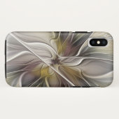 フローラル・フラクタル、アースカラーの幻想的な花 Case-Mate iPhoneケース (裏面(横))