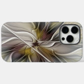 フローラル・フラクタル、アースカラーの幻想的な花 Case-Mate iPhoneケース (裏面 (横))