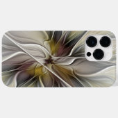 フローラル・フラクタル、アースカラーの幻想的な花 Case-Mate iPhoneケース (裏面 (横))