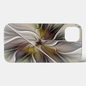 フローラル・フラクタル、アースカラーの幻想的な花 Case-Mate iPhoneケース (裏面 (横))