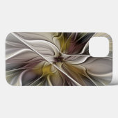 フローラル・フラクタル、アースカラーの幻想的な花 Case-Mate iPhoneケース (裏面 (横))