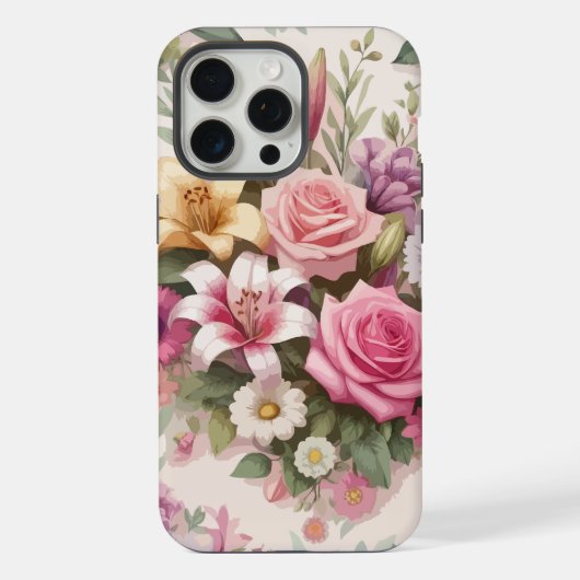 フローラル フラワー iPhoneケース (裏面)
