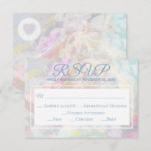 *~* フローラル ホワイト レース ヴィンテージ ロマンチック ウェディング 出欠カード (正面/裏面)