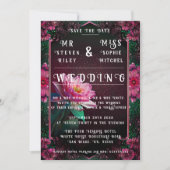 「フローラル ロータス ウェディング スイート | スターリー ナイト ロマンス」 招待状 (正面)