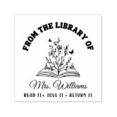 フローラル ヴィンテージ 先生の本 From The Library Of セルフインキングスタンプ (デザイン)