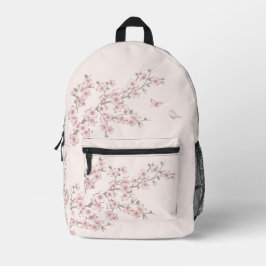フローラル 桜 ピンク プリントバックパック
