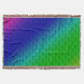 フローラレインボーブレンドストライプ スローブランケット (正面)