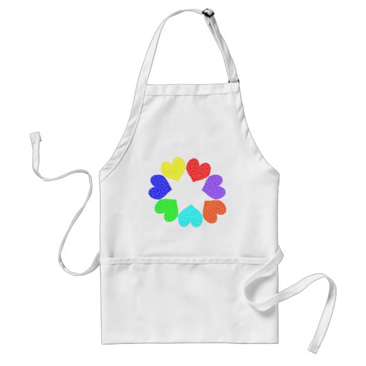 フローラレインボーラブハートエプロン スタンダードエプロン (正面)
