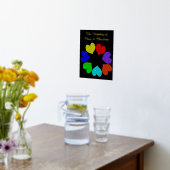 フローラレインボーラブハートカスタムウェディング 箔ポスター (レイダウン (キッチン))