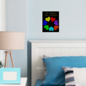 フローラレインボーラブハートカスタムウェディング 箔ポスター (インサイチュ (寝室))