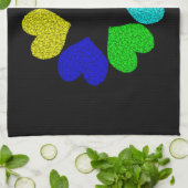 フローラレインボーラブハートキッチンタオル キッチンタオル (折り畳み)