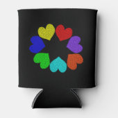 フローラレインボーラブハートクーラーボックス 缶クーラー (正面)