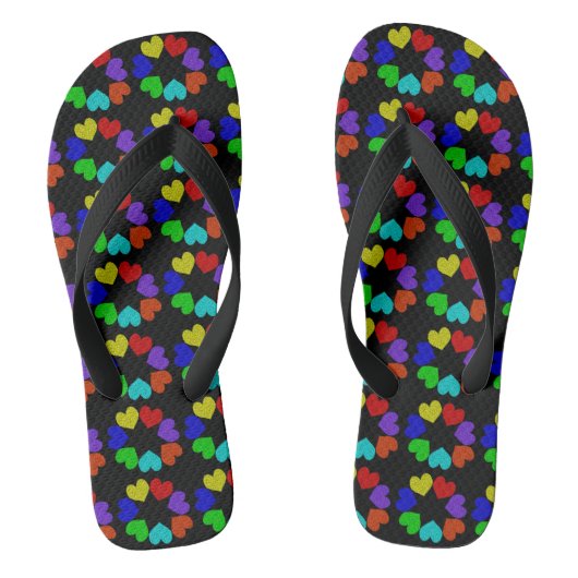 フローラレインボーラブハートビーチサンダル ビーチサンダル (フットベッド)