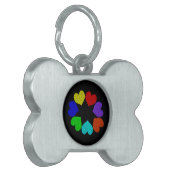 フローラレインボーラブハートペットタグ ペットネームタグ (正面左)