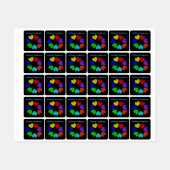 フローラレインボーラブハート服 ラベル (シート)