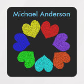 フローラレインボーラブハート服 ラベル (デザイン2)