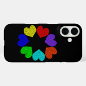 フローラレインボーラブハートiPhone 5ケース Case-Mate iPhoneケース (裏面 (横))