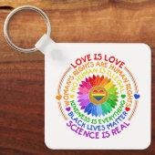 フローラレインボー政治と社会的立場 キーホルダー (正面)