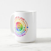 フローラレインボー政治と社会的立場 コーヒーマグカップ (正面左)