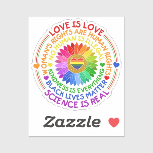 フローラレインボー政治と社会的立場 シール (シート)