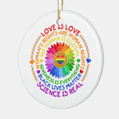 フローラレインボー政治と社会的立場 セラミックオーナメント (左)