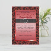 フローラレエレガントース招待状[レッド] 招待状 (スタンド正面)