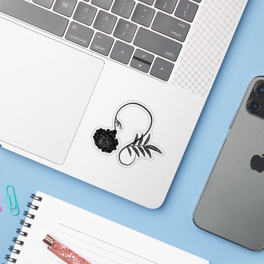 フローラレオアストロロジー〔占星術の〕十二宮図標識 シール (ノートパソコンとiPhone)