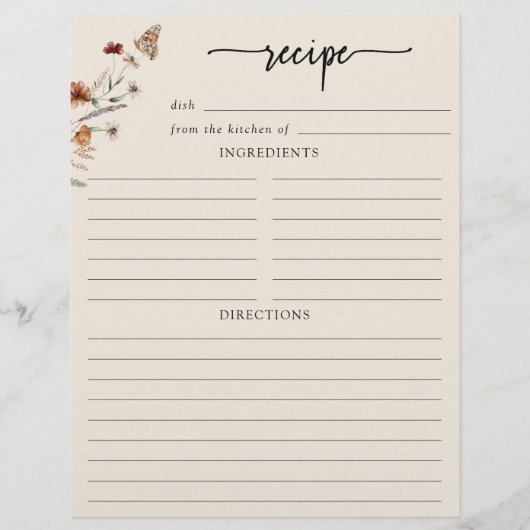 フローラレシピページ (正面)