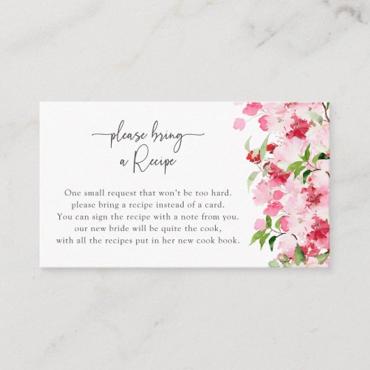 フローラレシピ エンクロージャーカード (正面)