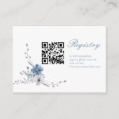 フローラレジストリを実行する前に何か青いブライダル エンクロージャーカード (正面)