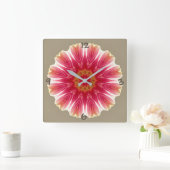 フローラレス筋 スクエア壁時計 (ホーム)