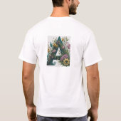フローラレターは「A」で始まる名前デザインTシャツ Tシャツ (裏面)
