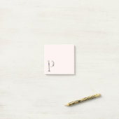 フローラレター「P」モノグラムのノート ポストイット (デスク上)