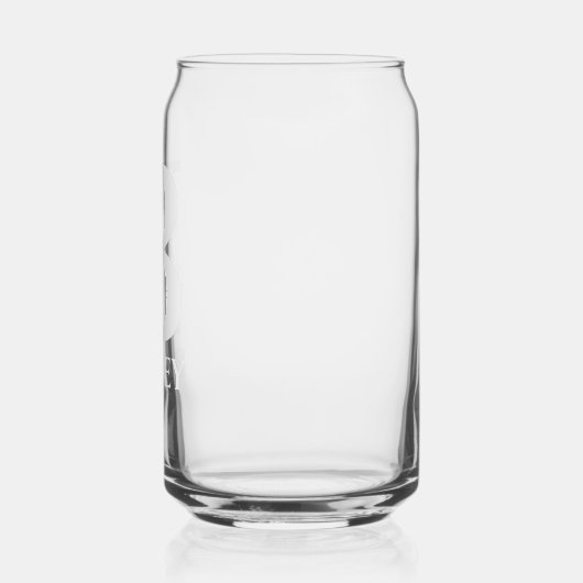 フローラレターBモノグラム名パーソナライズされた白 ガラス缶 (左)