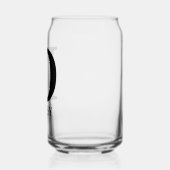 フローラレターDモノグラムと名パーソナライズされた前 ガラス缶 (左)