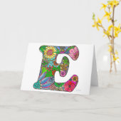 フローラレターEグリーティングカード – 内空白の部 カード (黄色い花)