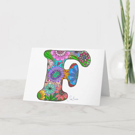 フローラレターFグリーティングカード – 内空白の部 カード (正面)