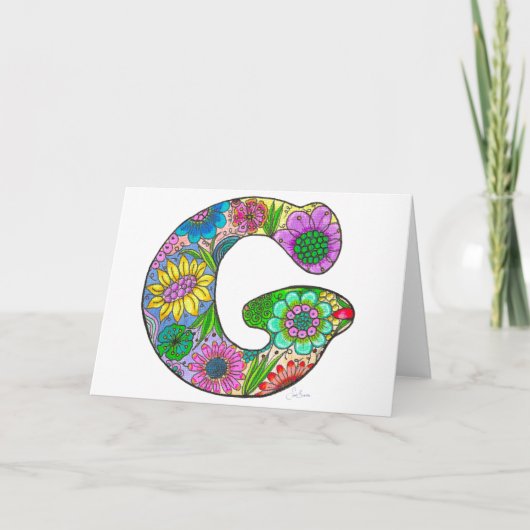 フローラレターGグリーティングカード – 内空白の部 カード (正面)