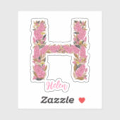 フローラレターHカスタム型ビニール製シール シール (シート)