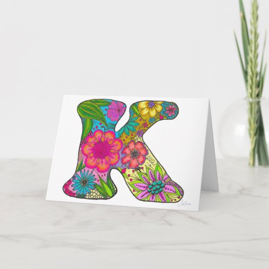 フローラレターKグリーティングカード – 内空白の部 カード (正面)