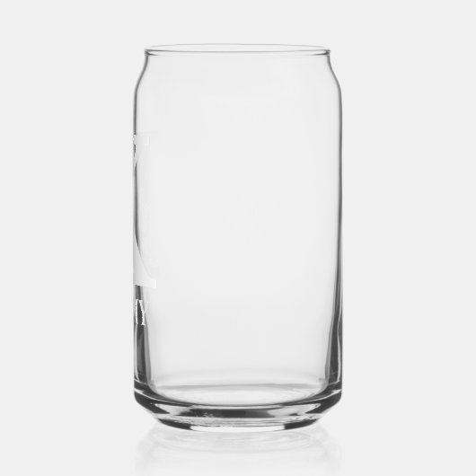 フローラレターKモノグラム名パーソナライズされた白 ガラス缶 (左)