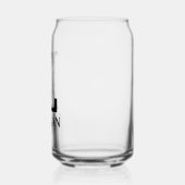 フローラレターLモノグラムと名パーソナライズされた前 ガラス缶 (左)