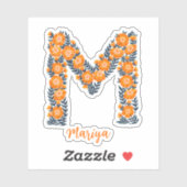 フローラレターMカスタム型ビニール製シール シール (シート)