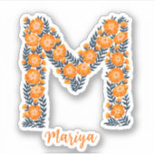 フローラレターMカスタム型ビニール製シール シール (正面)