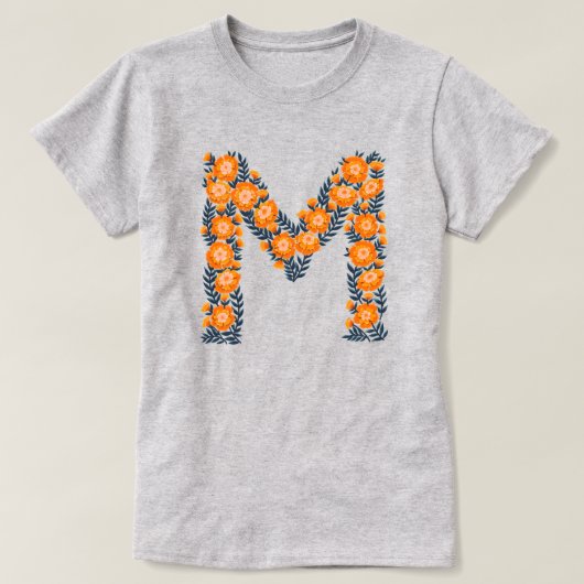 フローラレターM女子Tシャツ Tシャツ (デザイン正面)