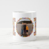 フローラレターMOM母の日フォトマグカップ ジャンボコーヒーマグカップ (正面)