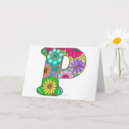 フローラレターPグリーティングカード – 内空白の部 カード