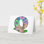 フローラレターQグリーティングカード – 内空白の部 カード (黄色い花)