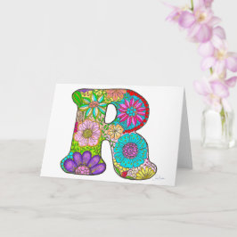 フローラレターRグリーティングカード – 内空白の部 カード